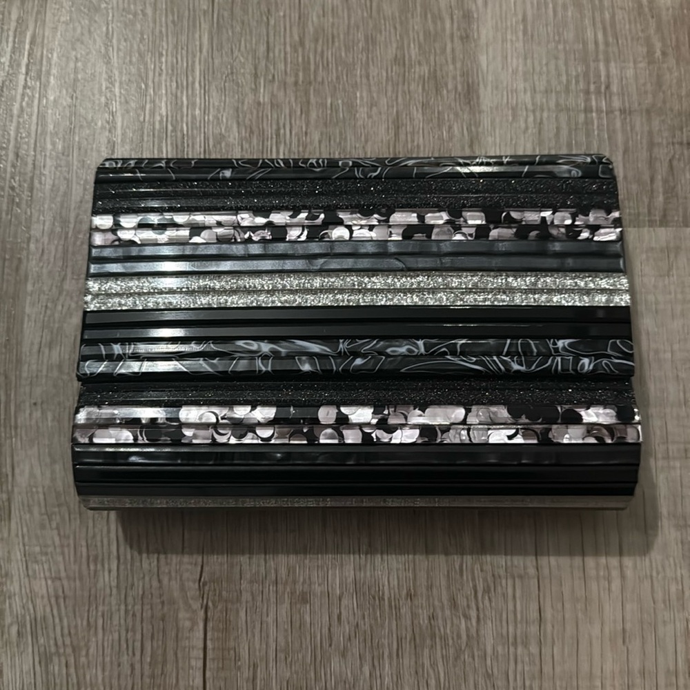 KGL party envelope black clutch